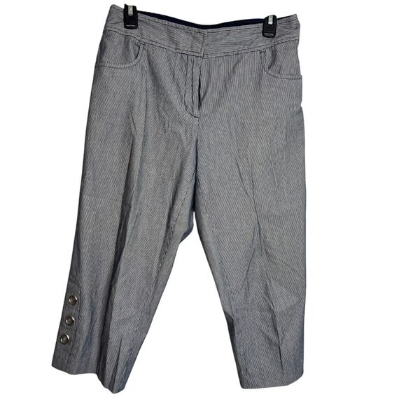 Dress Barn Size 4P Striped Capris - Picture 1 of 6